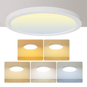 Plafonnier LED encastré super lumineux de 12 pouces, 25W, 5CCT, ultra fin, blanc, rond, pour couloir - Product Image 3
