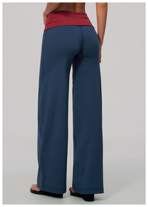 Pantalon de yoga <span class=keywords><strong>pour</strong></span> <span class=keywords><strong>femme</strong></span>, personnalisé ODM OEM, respirant, à taille contrastante repliable, coupe large, avec effet push-up <span class=keywords><strong>pour</strong></span> les hanches, idéal <span class=keywords><strong>pour</strong></span> la <span class=keywords><strong>gym</strong></span> et le quotidien. - Product Image 6