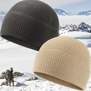 Unisex Waffle <b>Fleece</b> <b>Beanie</b> Watch Cap Breathable Waterproof Winter Skull Hat for Outdoor Ski Cycling - Product Image 3