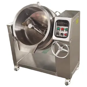 Automatic commercial cooking appliance jacketed kettle with mixer