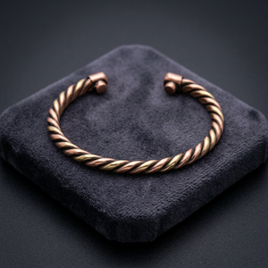 Modern Hand Finished Copper Bangle <b>Bracelet</b> With Magnetic Detail <b>For</b> Men Women Fashion <b>Charms</b> And Retail Jewelry - Product Image 4