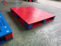 LYPALLETS Palette en plastique réversible et réparable, palette empilable robuste pour entrepôt tridimensionnel