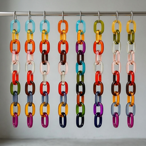 Cadena Decorativa de Resina Artística, Multicolor, Forma Irregular, Patrón de Espiral, Decoración para el Hogar, Pieza Artesanal Hecha a Mano - Product Image 1
