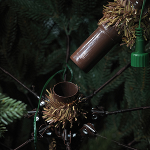 Encryption Pure PE Snow-Flocked Fireproof Odorless Artificial Christmas <b>Tree</b> String <b>Lights</b> Warm White Environmental - Product Image 2