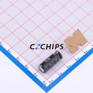Condensateur électrolytique en aluminium à montage traversant UHE1J121MPD1TD, composant à montage traversant (THT), 120 µF, 20 %, 63 V, 285,6 mA-120 Hz - Product Image 2