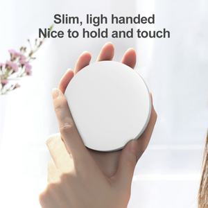 Miroir cosmétique pliable à double face rechargeable à LED avec lumière LED, miroir de maquillage portable - Product Image 5