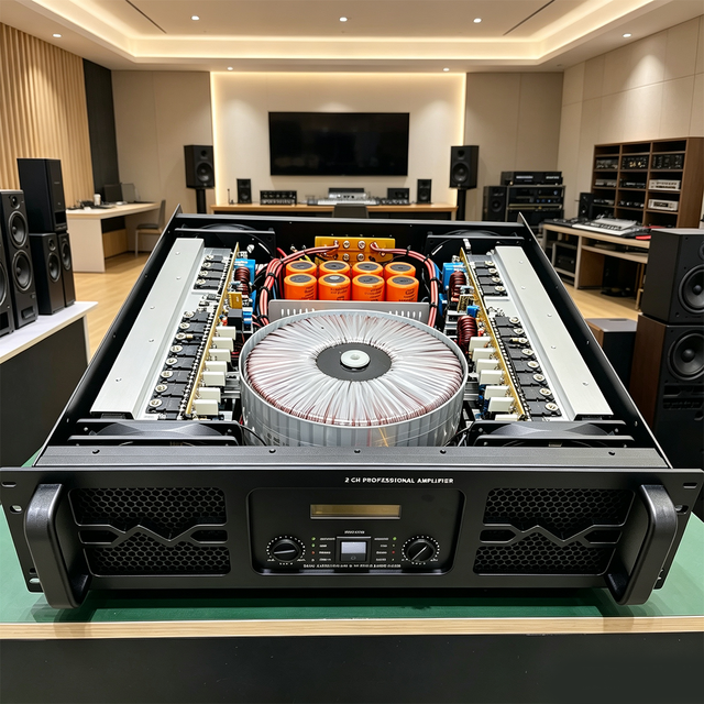 Professional Stage Amplifier 2CH2500W TD-Type Audio Amp PowerfulBass Outdoor Party Concert SoundEquipment