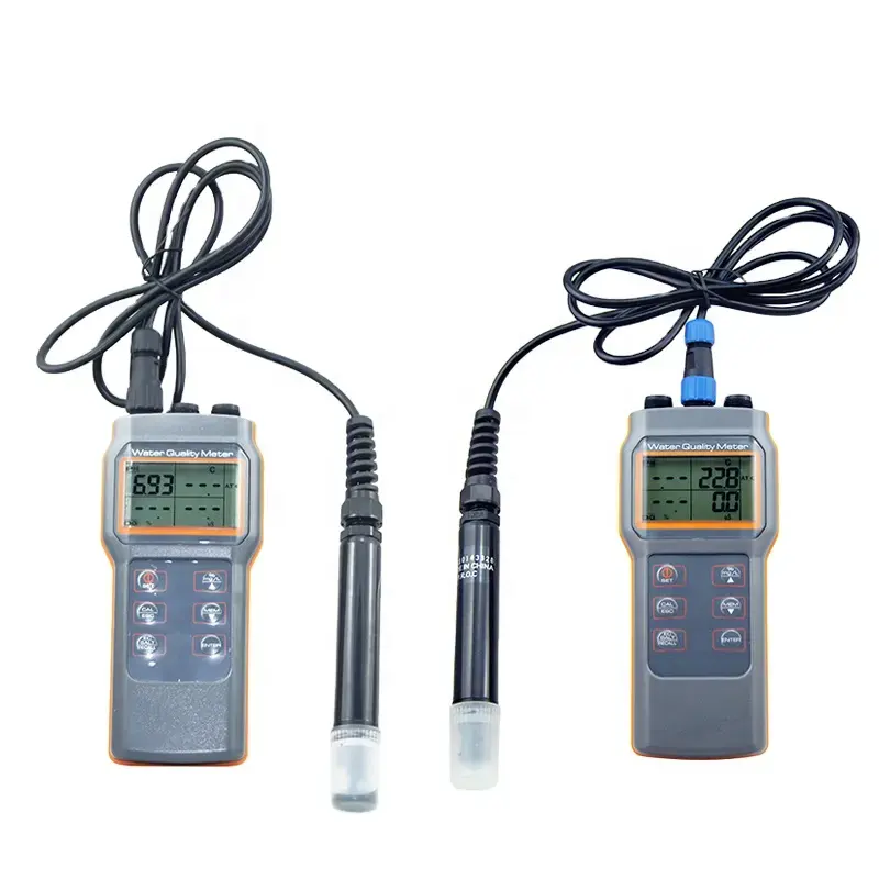 Misuratore di ossigeno portatile dissolto misuratore di temperatura digitale DO Sensor misuratore di ossigeno disciolto conducibilità misuratore di PH di salinità
