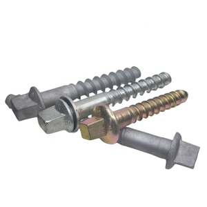 Vis à tête carrée classe 8.8 pour traverses de voie ferrée, vis de fixation pour traverses de béton, boulon d'ancrage pour voie ferrée - Product Image 5