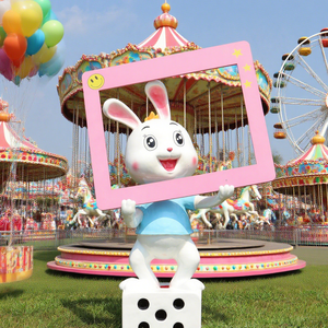 Большая наружная Абстрактная Декоративная скульптура, статуя кролика, современный дизайн, стиль для садовых украшений или весеннего декора - Product Image 6