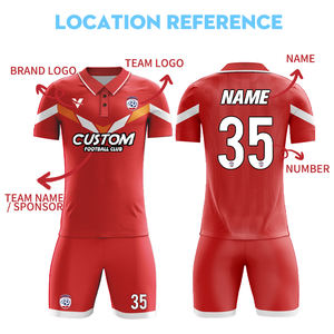 قميص كرة قدم تايلاندي مخصص بطباعة التسامي، زي كرة قدم أصلي، ملابس كرة قدم، زي رياضي رجعي F544 - Product Image 3