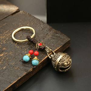 1 पीसी रेट्रो मिश्र धातु बेल ग्लूटोनस पवन चिमनी कीचेन-हस्तनिर्मित रचनात्मक कार कुंजी पुरुषों के लिए - Product Image 3