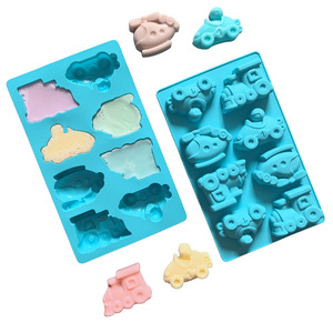 Moldes de Silicona HY para Caramelos, Moldes de Chocolate con Forma de <span class=keywords><strong>Coche</strong></span>, Tren y Aviones para Decoración de Pasteles, <span class=keywords><strong>Fondant</strong></span> y Repostería - Product Image 1