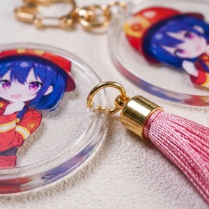 <span class=keywords><strong>Porte</strong></span>-clés en acrylique personnalisés style anime, impression UV double face 1-10 mm, cadeaux d'entreprise, directement de l'usine Hanxin - Product Image 2