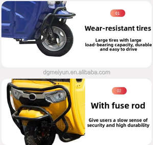 Meiyun Prix de gros 60V 1500W Tricycle à benne basculante électrique fermé pour ferme Tricycle à benne basculante pour adultes - Product Image 6