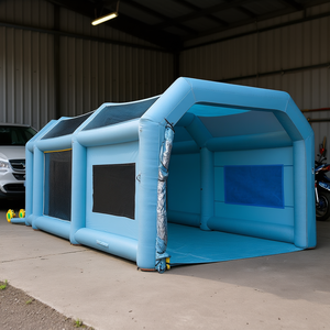 Cabine de peinture gonflable 28x16x11 pieds avec filtre de plafond pour station de pulvérisation de voitures et de motos - Product Image 2