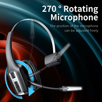 Headset Telepon Call Center Qualcomm Grosir dengan Mikrofon Peredam Kebisingan ENC dan Tombol Mute untuk Ponsel, PC, Komputer, dan Pengemudi Truk