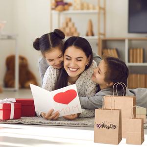 Bolsa de Regalo Ecológica Reciclada Barata, Bolsa de Papel para Joyería con Asa, Impresa Personalizada con su Propio Logotipo, para Envasado de Alimentos para Llevar - Product Image 4