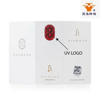 Cadre de certificat vierge avec estampage à chaud, design holographique, impression de logo UV invisible pour certificat de bijoux