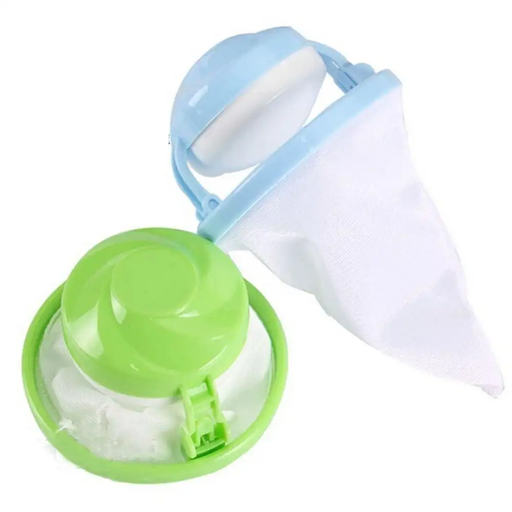 K714 Home Floating Lint Hair Catcher Mesh Pouch Washing Machine Laundry Filter Bag