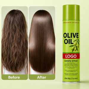 Natural Healthy Sheen <b>Spray</b> with Olive Oil 420ml <b>Moisturizing</b> Hair Shine Mist for Dry Thirsty Hair Scalp Care Private Label - Product Image 2