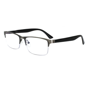 Lunettes de lecture anti-lumière bleue à monture rectangulaire tendance, verres transparents argentés, personnalisables, <span class=keywords><strong>prix</strong></span> de gros, OEM, pour presbytie - Product Image 5