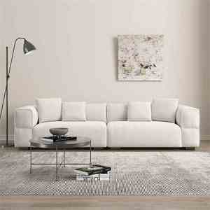 लिविंग रूम के लिए अनुकूलित आधुनिक कंप्रेस तीन-सीट सेशनल सोफा लकड़ी के पैनल ग्लास लिविंग रूम के लिए - Product Image 1