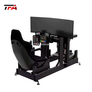 Simulateur profil aluminium volant personnalisé Cockpit simulateur de jeu de conduite superbe Cockpit avec vraie chaise course - Product Image 3