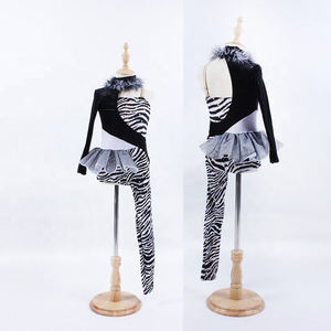 Contemporaneo Acro Jazz Unitard nero stampa animalier Costume da <span class=keywords><strong>ballo</strong></span> donne danza Jazz stampa zebra moderna occidentale danza allegria - Product Image 1