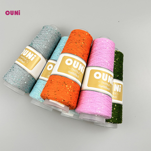 Hot Sale 100g Per Cone 100% Natural Cotton Sequin <strong>Yarn</strong> <strong>Sparkle</strong> Lurex <strong>Yarn</strong> for Hand Knitting Crochet Super Soft Material Cotton - Product Image 5