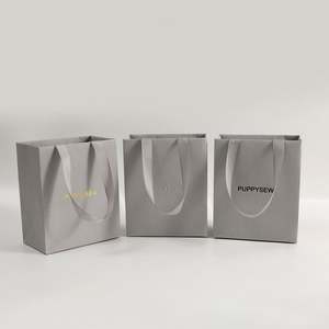 Sac en papier blanc de luxe, logo imprimé personnalisé, sacs en papier cadeau pour bijoux personnalisés avec votre propre logo - Product Image 5