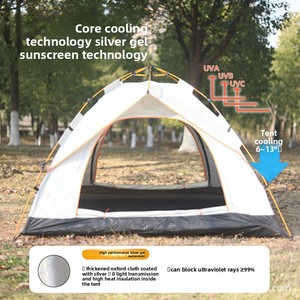 Tente double couche, <span class=keywords><strong>camping</strong></span> en plein air, entièrement automatique, pliable, plage, ouverture rapide, <span class=keywords><strong>camping</strong></span> léger, tissu Oxford, imperméable 3000 mm - Product Image 3