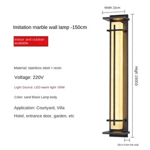 Applique murale d'extérieur étanche villa cour chinoise porte allée terrasse extérieur jardin mur avant poteau super lumineux - Product Image 6