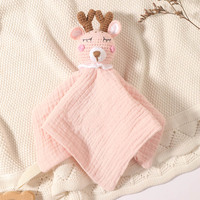 Serviette-couverture douce en forme d'ours pour bébé, jouet de sommeil pour enfants, serviette de bain en forme d'ours de dessin animé, jouet apaisant, bavoir, chiffon d'épaule, doudou