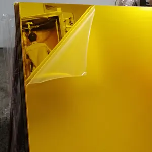 Yifactory fabrika özelleştirilmiş yüksek kalite altın dekoratif pleksi cam ayna akrilik plastik levhalar
