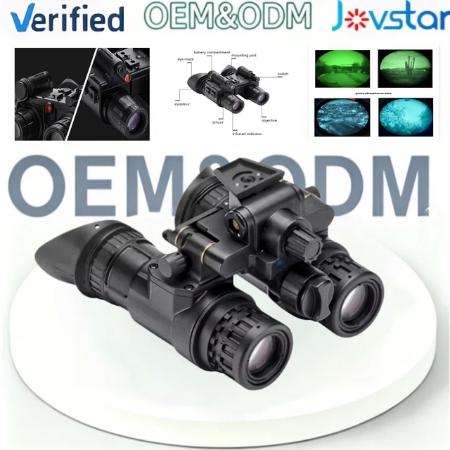 High Sensitivity Gen2+ FOM1800 Binocular Night Vision Goggles with White Green Phosphor for Tactical Operations
