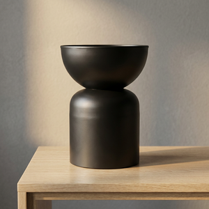 Mesa Consola Redonda Moderna de Lujo con Base de Pedestal, Diseño Minimalista, 31 cm de Diámetro, 41 cm de Altura, Muebles para Sala de Estar - Product Image 6