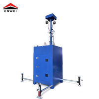 Tour de caméra mobile compacte pour événements publics, 6 mètres, mât manuel, batteries 200Ah, LED verte 50W, prix