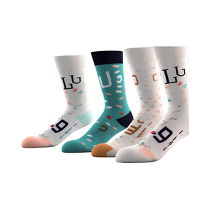 <span class=keywords><strong>Chaussettes</strong></span> d'équipage en jacquard personnalisé Fun Pop Culture Conversation Starter <span class=keywords><strong>Chaussettes</strong></span> tricotées à usage quotidien avec logo sur la manchette 1 paire pour l'hiver - Product Image 5