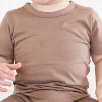 Combinaison pour bébé en bambou biologique à manches courtes, pyjama d'été personnalisé en bambou, vêtements pour bébé écologiques, vêtements de nuit pour nouveau-né