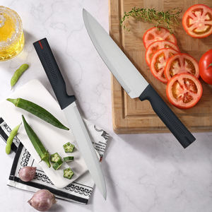 Ensemble de couteaux de cuisine en acier inoxydable avec bloc, manches en plastique colorés pour la maison et la cuisine - Product Image 4