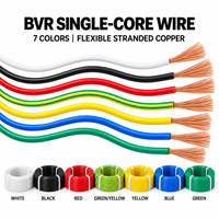 Fil de cuivre flexible multibrin BVR 2,5 mm² isolé en PVC, câble unipolaire 450/750 V pour projets de câblage domestique