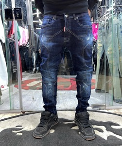 Quần Jean Nam Thời Trang Mới Xuất Hiện, Phong Cách Rách Cá Tính, Cạp Trung, Màu Đơn Giản, Dệt May, Dành Cho Mùa Hè - Cung Cấp Sỉ - Product Image 4