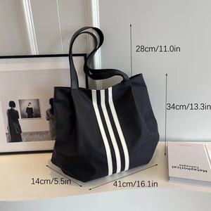 Bolsa de Hombro de Lona de Algodón Elegante para Mujer, Bolso Grande de Moda para Compras, Elegante para Todas las Temporadas, Guangdong, China - Product Image 4