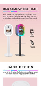 Photomaton portable compatible avec les appareils photo reflex numériques et les <span class=keywords><strong>iPad</strong></span>, forme ovale avec flash <span class=keywords><strong>pour</strong></span> les fêtes et les événements, housse et support d'<span class=keywords><strong>imprimante</strong></span> inclus - Product Image 3