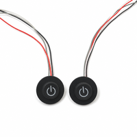 Interrupteur de contrôle de température rond ON/OFF 25/15 mm, bouton poussoir en silicone pour jouet