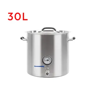 30L SS #304 Acero inoxidable Home Brew Kettle Pot equipo de fermentación de cerveza homebrewing