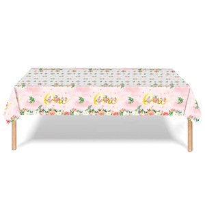1st Birthday Party <b>Tablecloth</b> <b>Rectangle</b> Digital Printing Disposable Table Decor For Baby Shower Celebration - Product Image 5