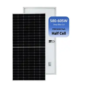 Module solaire photovoltaïque demi-cellule Perc monocristallin haute efficacité 585-605W