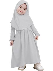 Малазийское мусульманское детское платье высокого качества, комплект хиджаба от 6 до 3 лет, повседневный халат для маленьких девочек C228 - Product Image 3